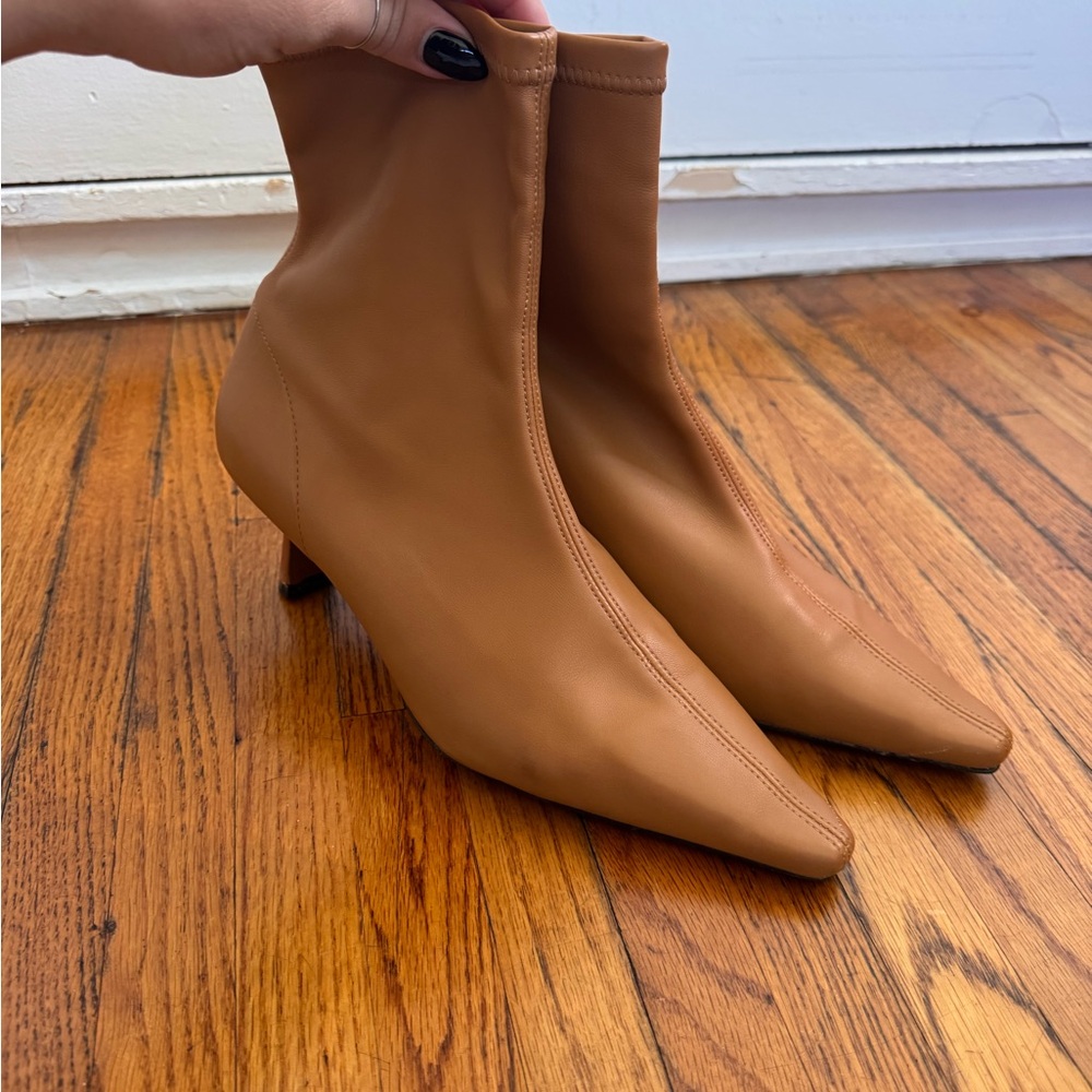 Anthropologie | Tan Ankle Boots